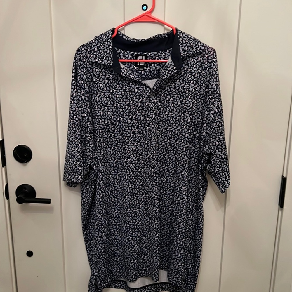 Mens navy Footjoy XL golf polo